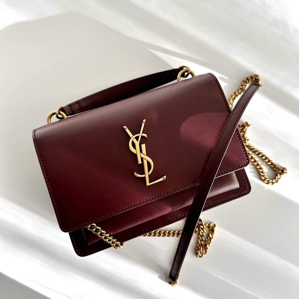 YSL Sunset Wallet on Chain Bag Gold Hardware